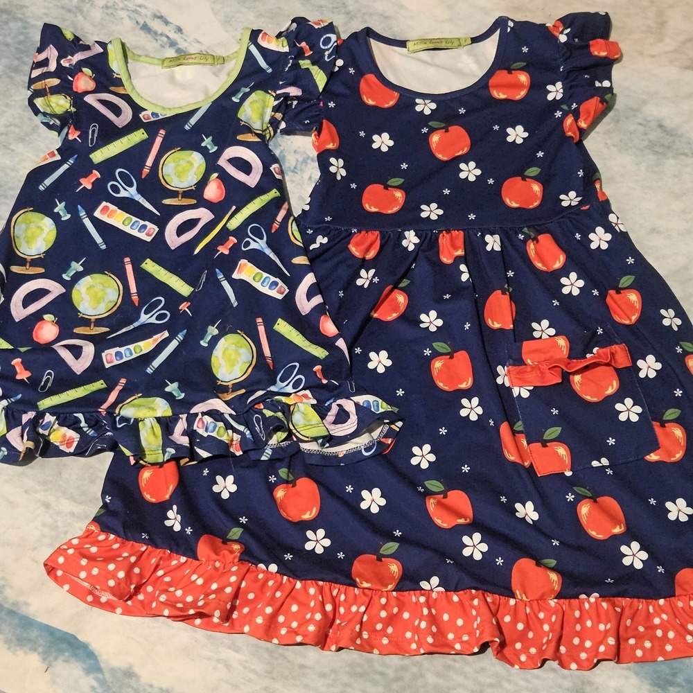 Millie Loves Lily Back To School Girls Size 8 Dress & Tunic Set